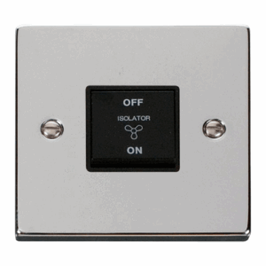 Click Deco 10A 3 Pole Fan Isolation Plate Switch