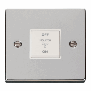 Click Deco 10A 3 Pole Fan Isolation Plate Switch