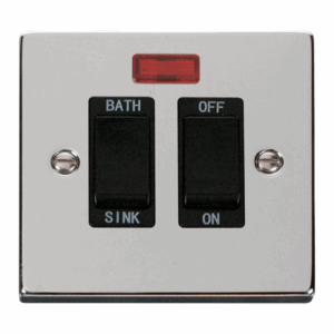 Click Deco 20A Dp Sink/Bath Switch Black