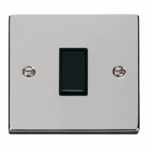 Click Deco 1 Gang Intermediate 10Ax Switch Black