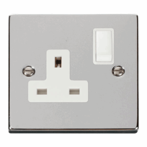 Click Deco 1 Gang 13A Dp Switched Socket Outlet White