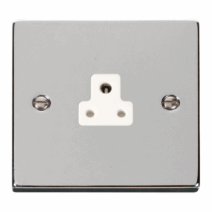 Click Deco 2A Round Pin Socket Outlet White