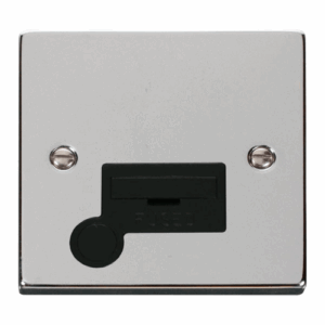 Click Deco 13A Fused Connection Unit With Flex Outlet Black