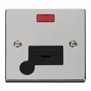 Click Deco 13A Fused Connection Unit With Flex Outlet & Neon Black
