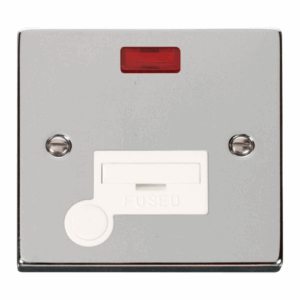 Click Deco 13A Fused Connection Unit With Flex Outlet & Neon White