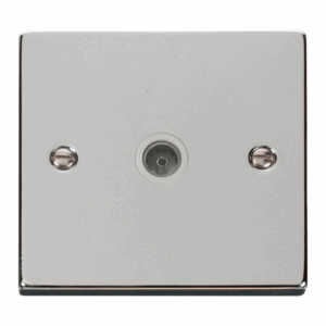 Click Deco Single Coaxial Socket Outlet White