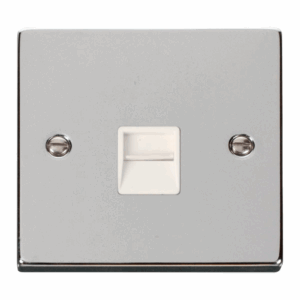 Click Deco Single Telephone Socket Outlet Secondary White