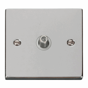 Click Deco 1 Gang Satellite Socket Outlet White