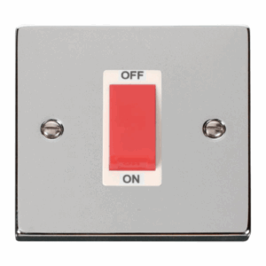 Click Deco 1 Gang 45A Dp Switch White