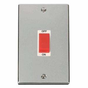 Click Deco 2 Gang 45A Dp Switch White
