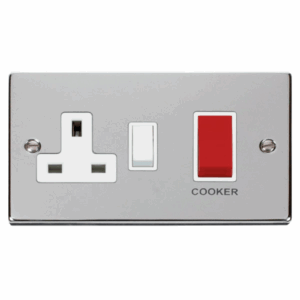 Click Deco 45A Dp Switch 13A Switched Socket White