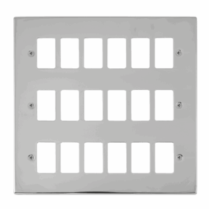 Click Deco 18 Gang GridPro Frontplate Polished Chrome