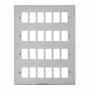 Click Deco 24 Gang GridPro Frontplate Polished Chrome
