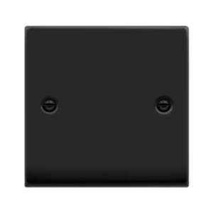 Click Deco Vp Matt Black 1 Gang Blank Plate
