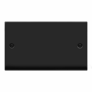 Click Deco Vp Matt Black 2-Gang Blank Plate
