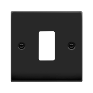 Click Deco GridPro 1 Gang Deco Plate Matt Black