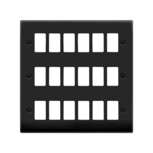Click Deco GridPro 18 Gang Deco Plate Matt Black