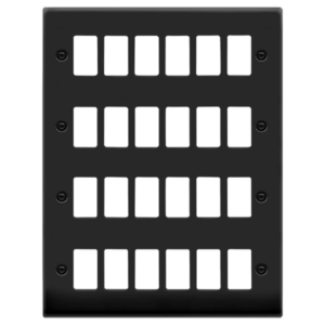 Click Deco GridPro 24 Gang Deco Plate Matt Black