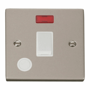Click Deco 20A 1 Gang Dp Switch With Flex Outlet And Neon White