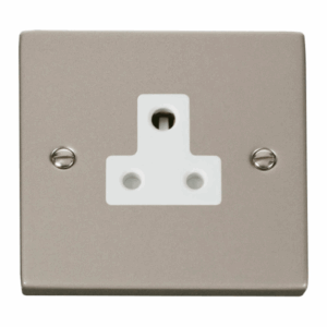 Click Deco 5A Round Pin Socket Outlet White