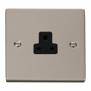 Click Deco 2A Round Pin Socket Outlet Black