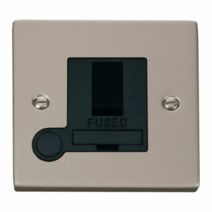 Click Deco 13A Fused Switched Connection Unit With Flex Outlet Black