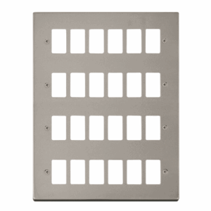 Click Deco 24 Gang GridPro Frontplate Pearl Nickel