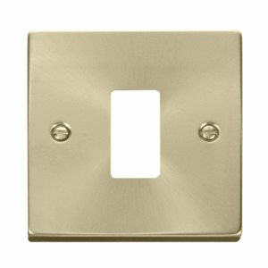 Click Deco 1 Gang GridPro Frontplate Satin Brass