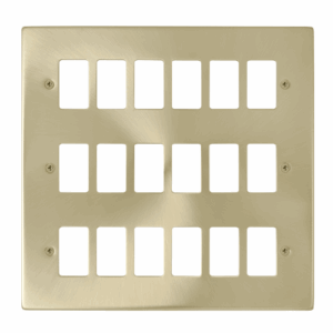 Click Deco 18 Gang GridPro Frontplate Satin Brass