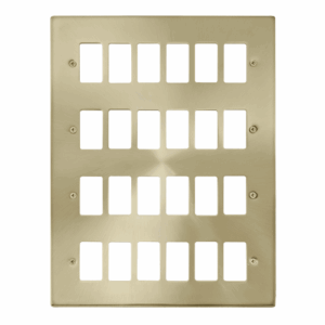 Click Deco 24 Gang GridPro Frontplate Satin Brass