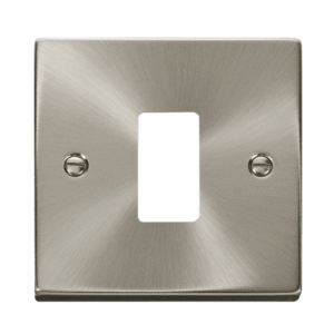 Click Deco 1 Gang GridPro Frontplate Satin Chrome