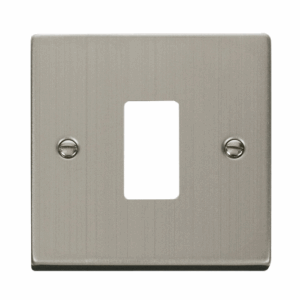 Click Deco 1 Gang GridPro Frontplate Stainless Steel