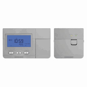 Sangamo Wireless Digital Programmable Thermostat in Silver