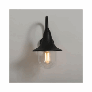 KSR Lighting Morros E27 polycarbonate Wall Lantern (Black)