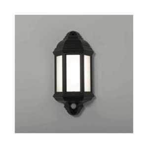 KSR Lighting Manta 10w 4000K LED Polycarbonate Half Lantern c/w Dimming Sensor (Black)