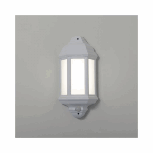 KSR Lighting Manta 10w 4000K LED Polycarbonate Half Lantern c/w Dimming Sensor (White)