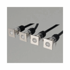 KSR Lighting Mini Cabello W/(White) LED Ground/Wall Square Recessed (Stainless Steel)
