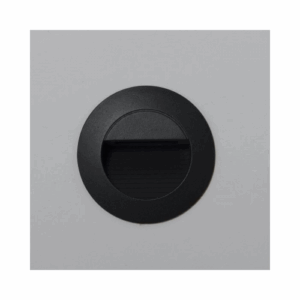 KSR Lighting Mini Carpio 1.2W Warm White LED Round Recessed Wall Wash Light (Black)