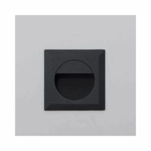 KSR Lighting Mini Carpio 1.2W Cool White LED Square Recessed Wall Wash Light (Black)