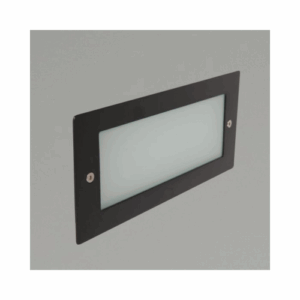 KSR Lighting Madrid 6W 3000K LED Wall Light with Plain Frame (Black)