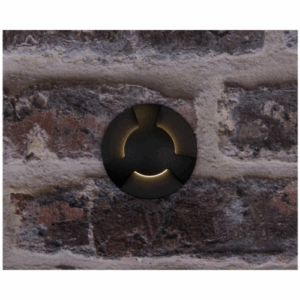 KSR Lighting Villas Mini 3w 3000K LED Three Way Ground/Wall Light (Black)