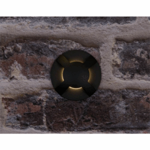 KSR Lighting Villas Mini 3w 3000K LED Four Way Ground/Wall Light (Black)