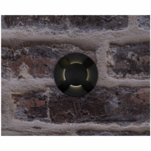 KSR Lighting Villas Mini 3w 4000K LED Four Way Ground/Wall Light (Black)