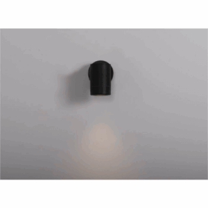 KSR Lighting Tulua GU10 Single Wall Light c/w Photocell (Black)