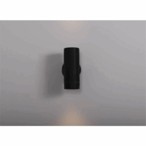 KSR Lighting Tulua GU10 Up and Down Wall Light c/w Photocell (Black)