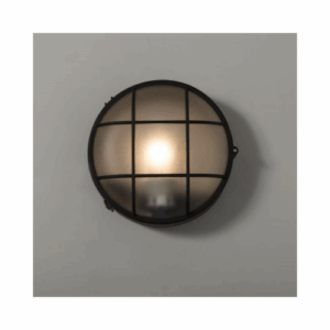 KSR Lighting Calvi E27 Round IP44 Bulkhead/Wall Light (Black)
