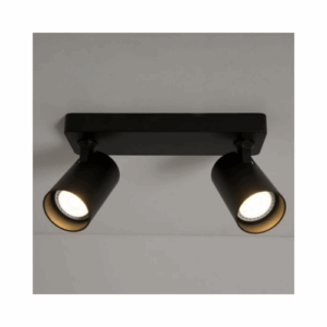 KSR Lighting Sofia GU10 Twin Bar Spotlight (Black)