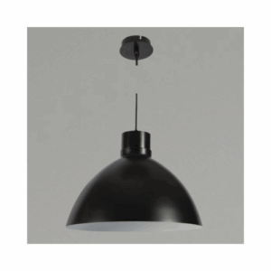 KSR Lighting Supra E27 Pendant Light Black With Black Shade