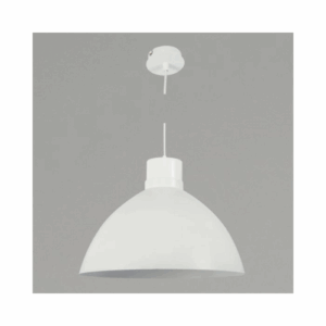 KSR Lighting Supra E27 Pendant Light White With White Shade