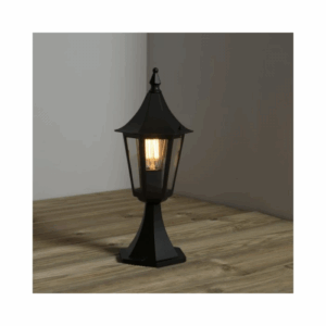KSR Lighting Coria E27 Pillar Lantern (Black)